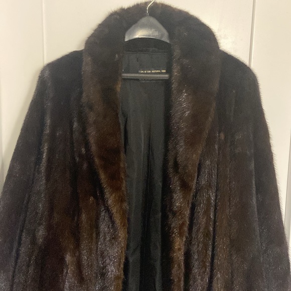 Gorgeous Vintage Denmark Mink Fur Pea Coat 3/4 Knee Length SZ Large - Picture 2 of 6